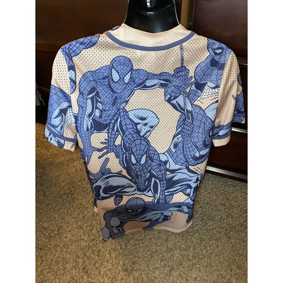NWT Marvel Spider-Man Mesh Baseball Jersey Tan Size Medium - Picture 4 of 6
